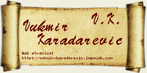 Vukmir Karadarević vizit kartica